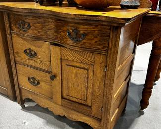 Antique Oak Wash Stand