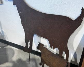 Country Farm RUST / Lg Goat & Cow
