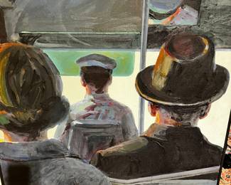 Charles Eckhart painting /oil
‘Back of the Bus’