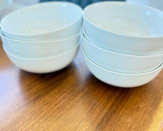 Standard white cereal bowls