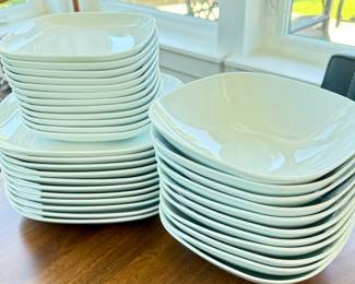 IKEA 34 pc white ironstone Plates/Bowls
