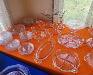 Large assortment of Vintage Imperial Glass Candlewick Dishware. Excellent condition!