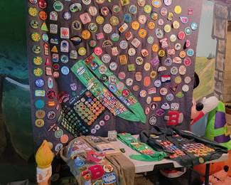 Girl scout Patches and awards.