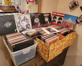 Lots of Vintage record albums! Some rock, Jazz, country, disco & others.