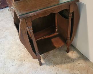 Antique magazine rack.
