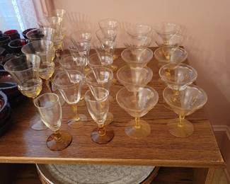 Fostoria Fairfax Yellow Glass.
