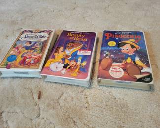 Sealed Snow White, Pinocchio & Beauty and the beast, VHS Tapes!