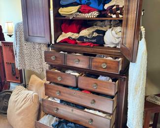 Solid wood, high boy