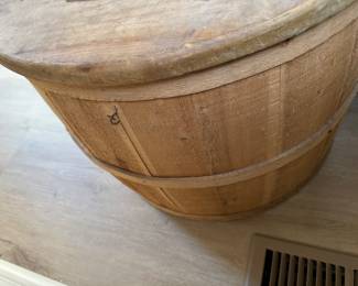 half barrel, end table