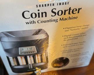 Sharper Image Coin Sorter with Counting Machine