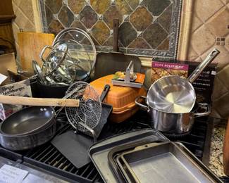 pots, and pans and baking items