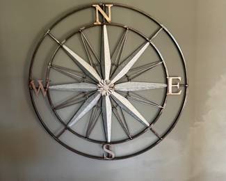 metal, compass decor
