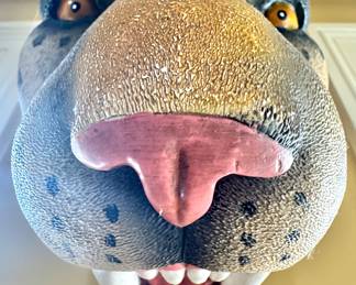 Cheetah Resin Head Sculpture