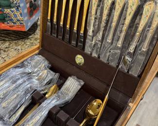 FB, Roger Grande antique, gold plated, flatware