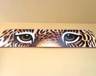 Tiger Leopard Big Cat Eyes Painting on Canvas