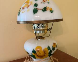 Milk glass lamp