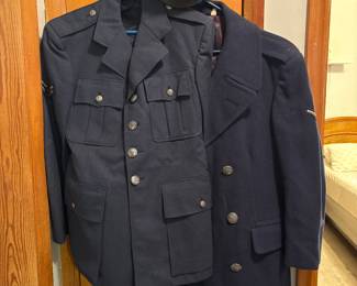 Air Force jacket, wool coat and hat