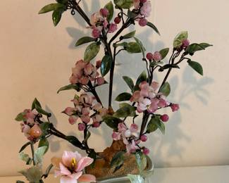 Vtg glass bonsai tree