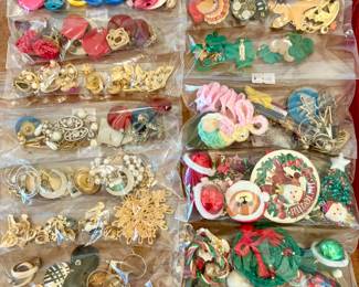 Earring bags, holiday jewelry
