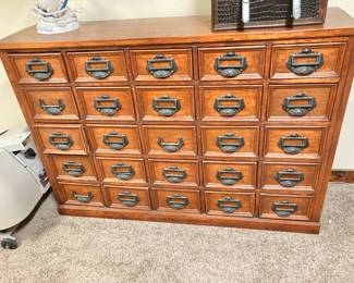 Vintage 25 Drawer Apothecary Cabinet