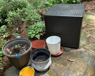 Square Woven Deck Box/Garden Pots