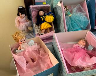 Madame Alexander dolls, pristine and most with original boxes