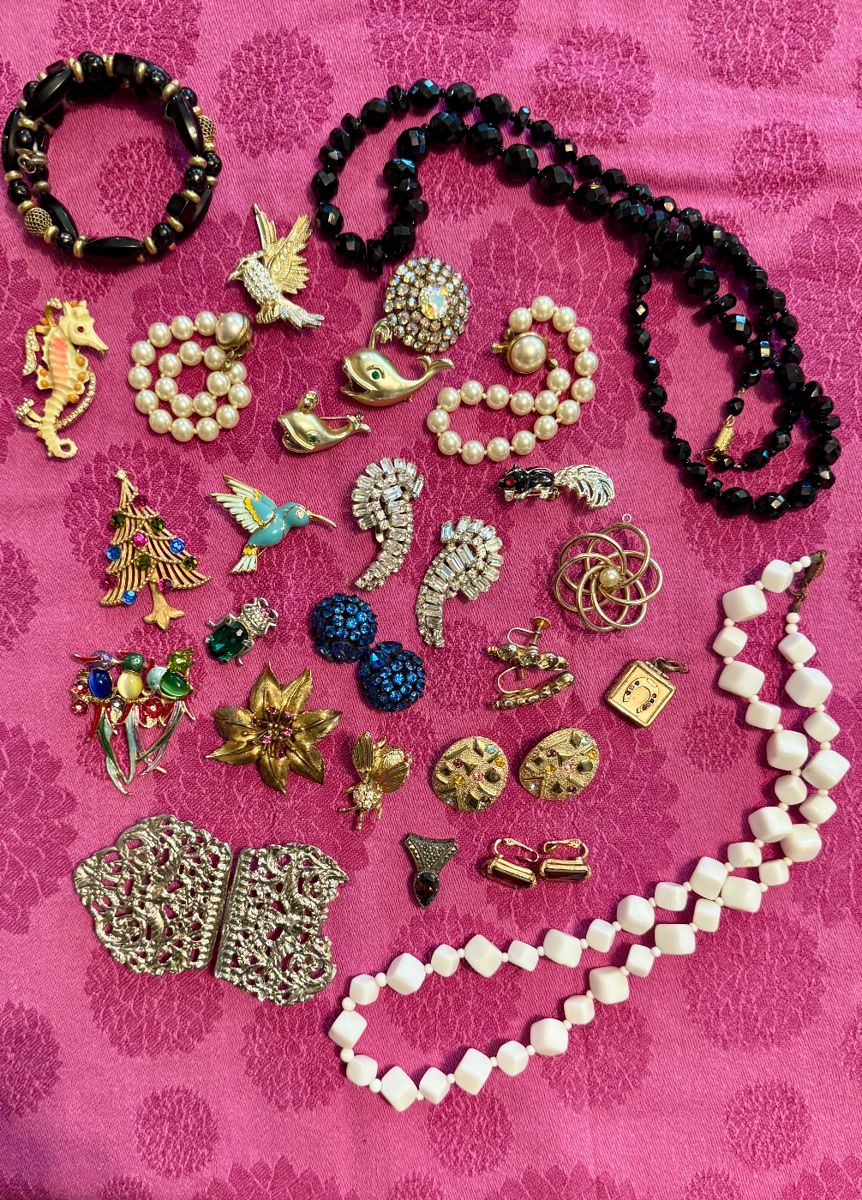 Vintage rhinestone costume jewelry