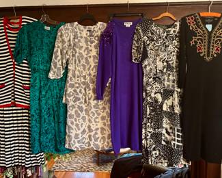 80’s designer dresses, some silk