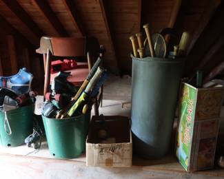 old sports equipment