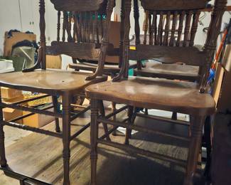 antique chairs and table