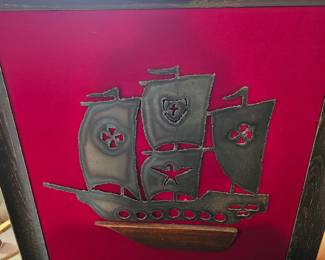 very large Boat print, metal, very heavy