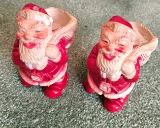 vintage Santas, pair