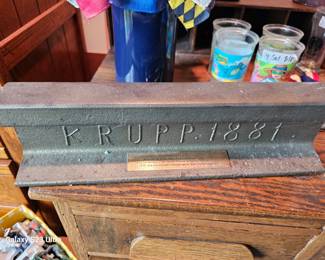 piece of old railroad tracks