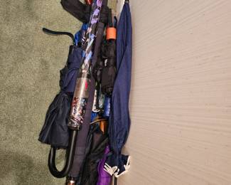 lots of umbrellas  you need them if this weather holds on
