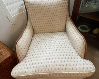 Pineapple fabric upholstered chair