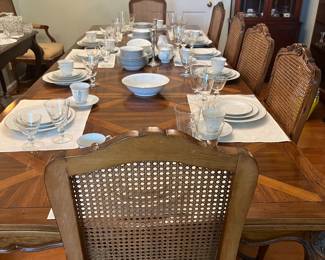 45”x120” long dinning table w 8 chairs