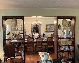 Pair mahogany shelves