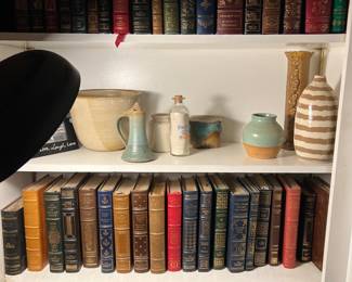 Collection of leather bound Franklin mint books
Stoneware pottery