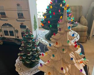 Vintage ceramic Christmas trees