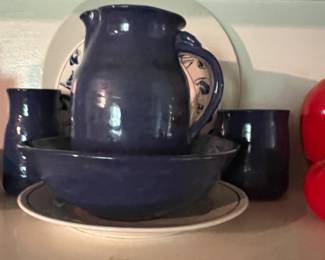 Potter Beulah Parragin blue pottery