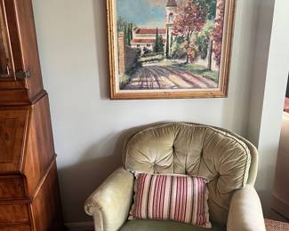 Henredon chair
Oil painting on canvas