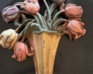 Cast iron tulip doorstop