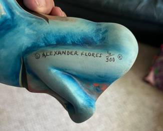 Signed and numbered artist Alexander Flores sculpture