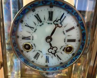 Ornate cloisonne mantle clock