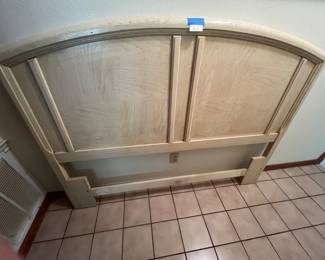Cream-colored queen-size headboard