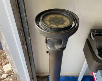 1950's WWII Brass/Glass Sperry Gyro-Compass Repeater with Brass Pole Stand