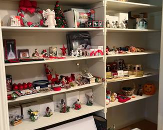 Miscellaneous Christmas decorations; Six Lenox Collectible birds; Three Lenox Collectible Woodland Animals
