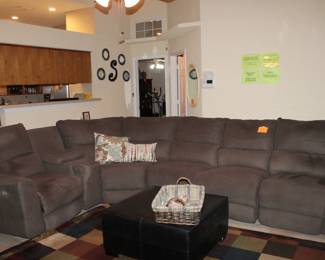 Sectional Sofa with electric recliners on both ends