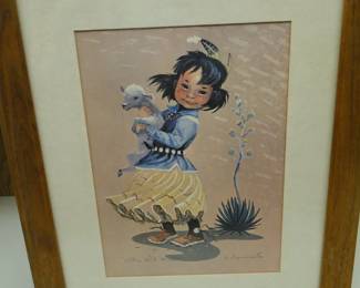 Vintage 1960 original artwork, not a print