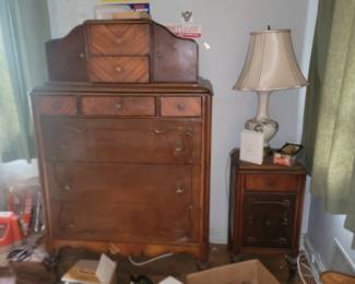 Antique dresser and nightstand